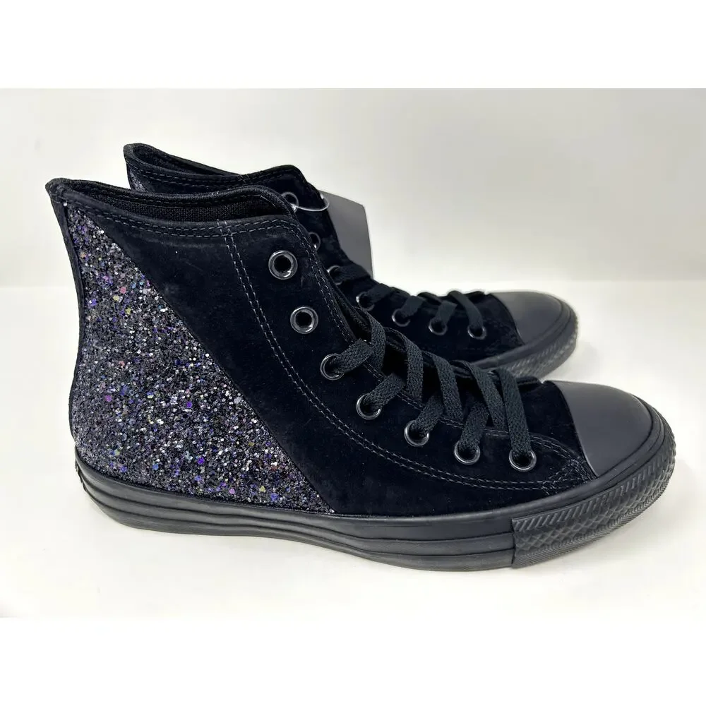 Converse Womens CTAS Chuck Taylor Quarter Split Panel HI Black/Multi Size 8